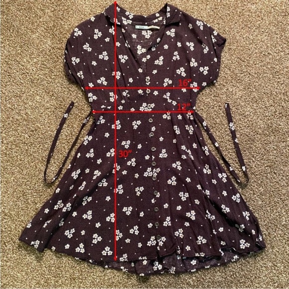 Kimchi Blue Lucy Floral Printed Shirt Dress Size XS - Picture 12 of 15